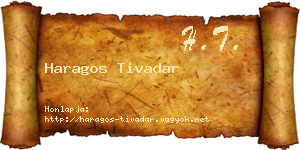 Haragos Tivadar névjegykártya